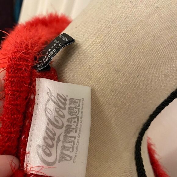 Coca-Cola vintage teddy bear red sweater, M - Picture 3 of 7
